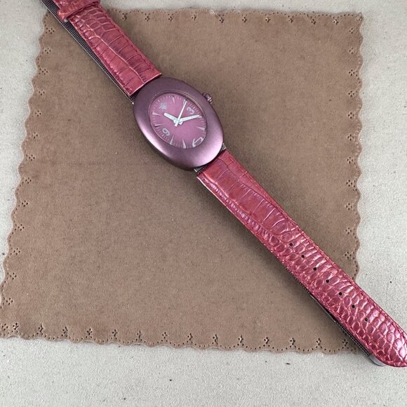 Oui Bee Art Watch Plum Aluminum Case Citizen Movement Stainless steel strap main image 6